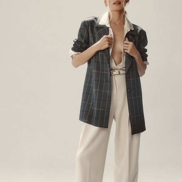 Anthropologie Avec Les Filles Knit Oversized Blazer - Picture 2 of 5